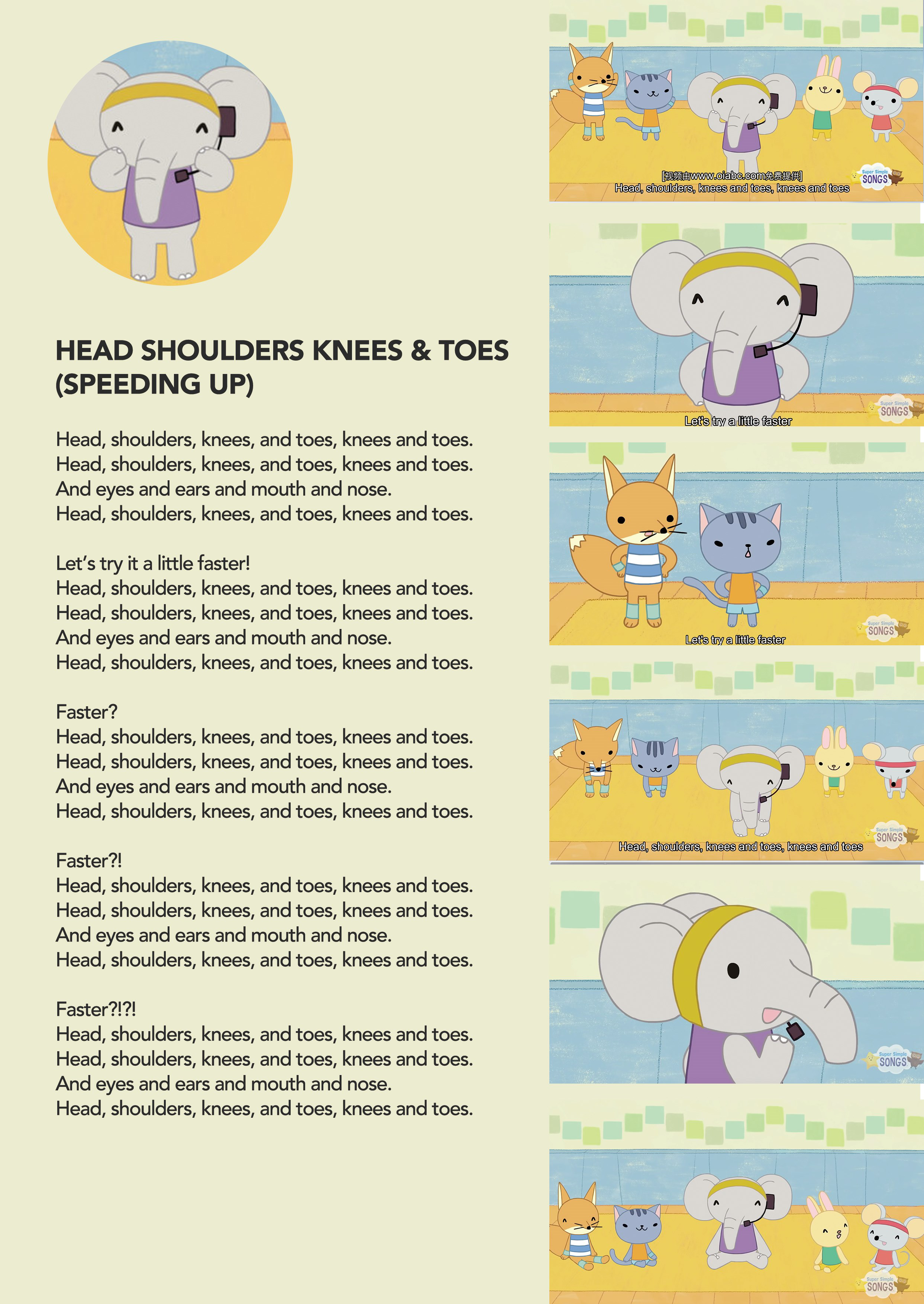 062 Head Shoulders Knees & Toes (Speeding Up)