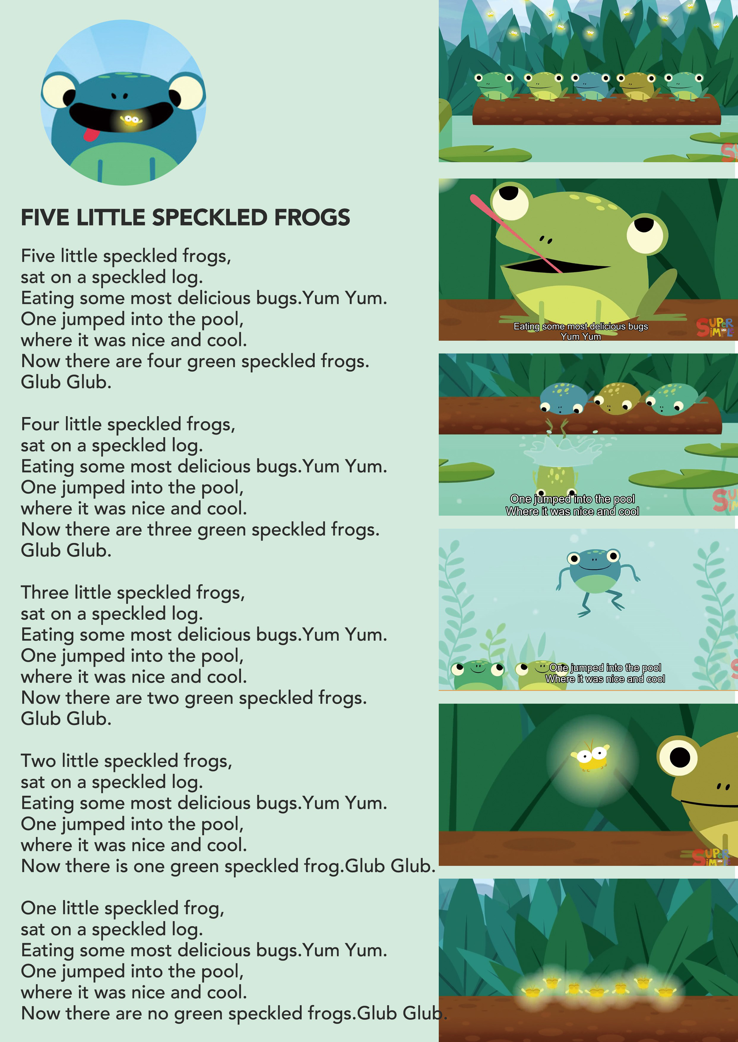 098 Five Little Speckled Frogs